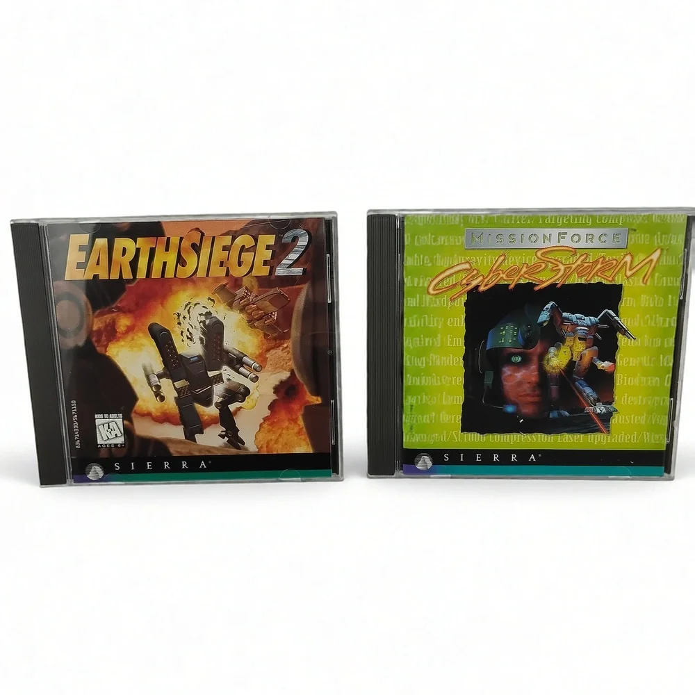 Vintage Sierra Earthsiege 2 PC Big Box Game 1995 PC Game Big Box CD-ROM Windows